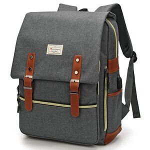 Modoker Upgraded Vintage Laptop Backpack Bookbag,Travel Laptop Backpack with USB